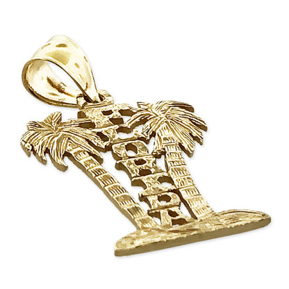 14K Gold Florida mit Palmen Charm