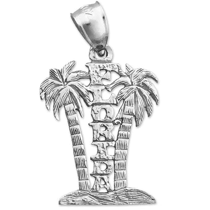 14K Gold Florida mit Palmen Charm