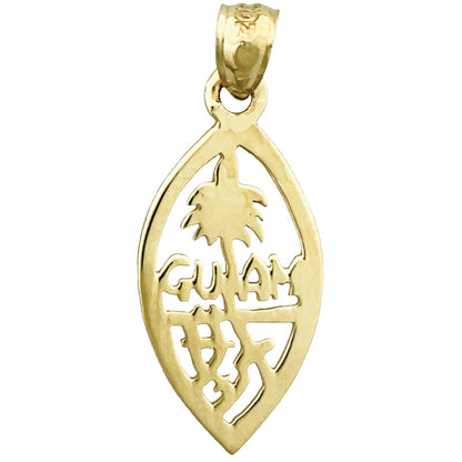 14K Gold Wappen-Guam-Charm