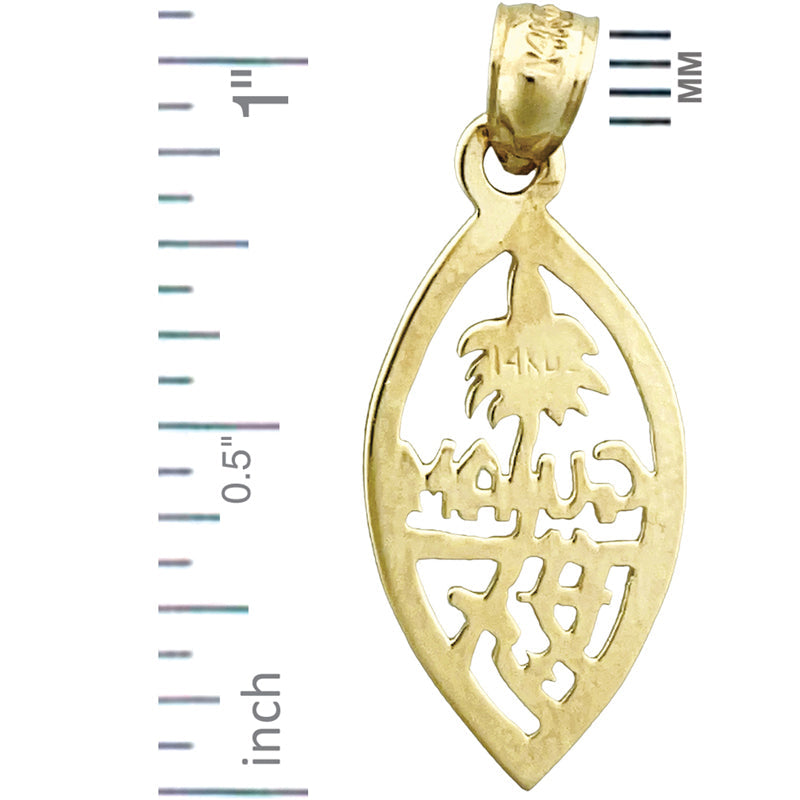 14K Gold Wappen-Guam-Charm