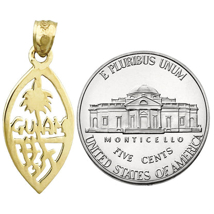 14K Gold Wappen-Guam-Charm