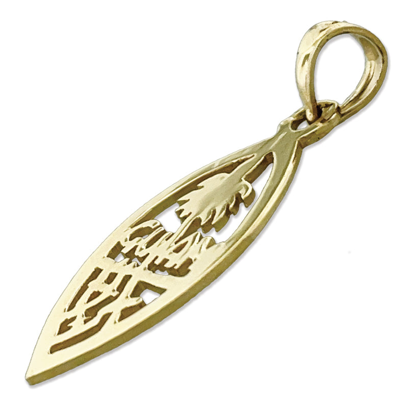 14K Gold Wappen-Guam-Charm