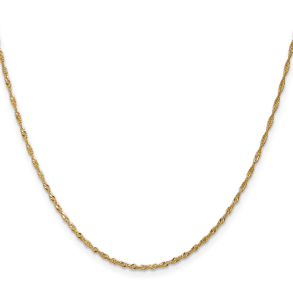 14K 1.3mm Singapurkette Halskette