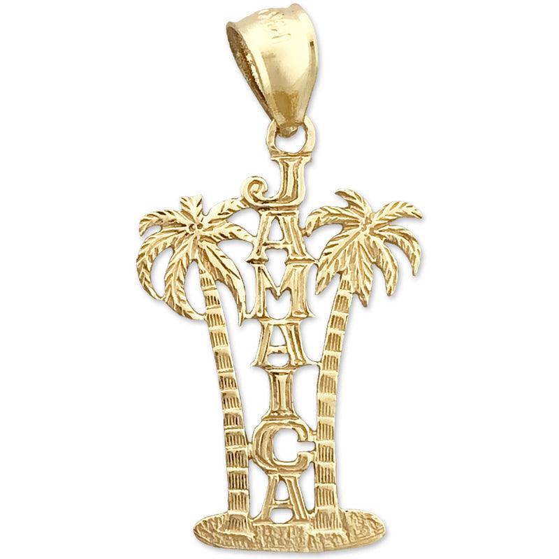 14K Gold Jamaika mit Palmen Charm