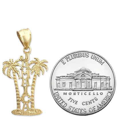 14K Gold Jamaika mit Palmen Charm