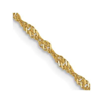 14K 1.3mm Singapurkette Halskette