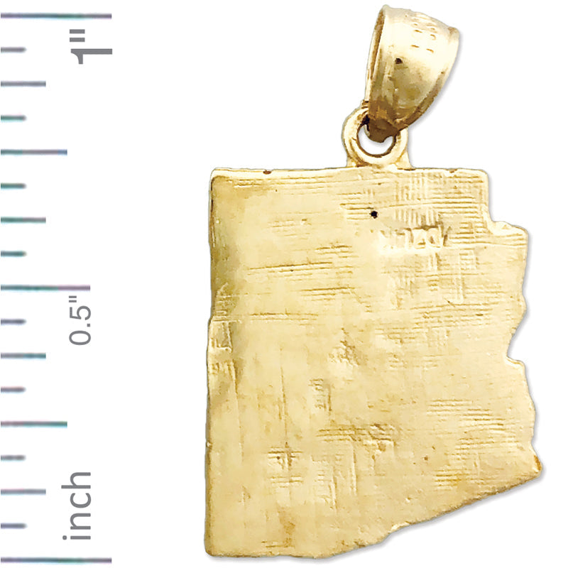 585 Gold Arizona-Bundesstaatskarte-Charm