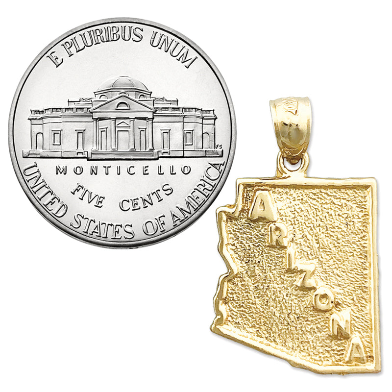 585 Gold Arizona-Bundesstaatskarte-Charm