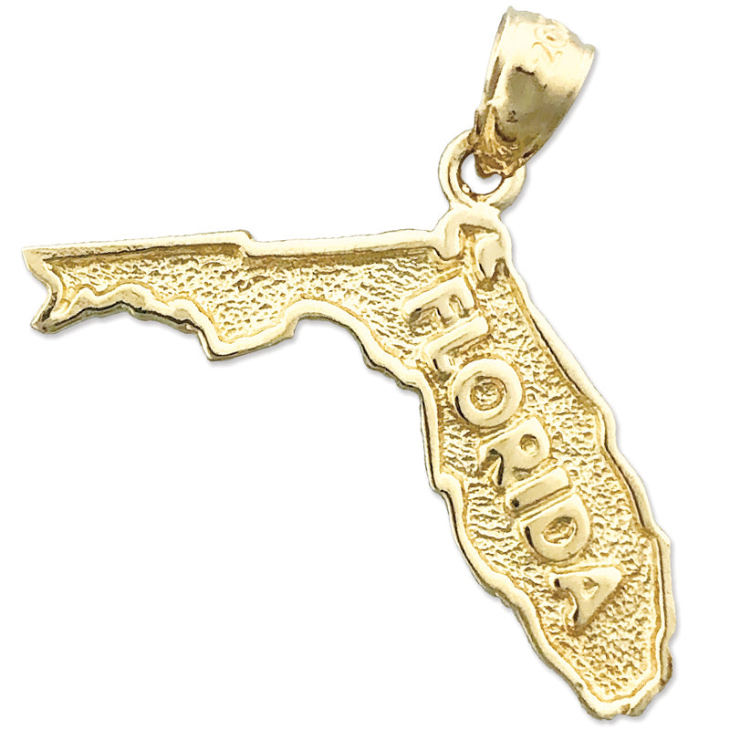 14K Gold Florida-Landkarten-Anhänger