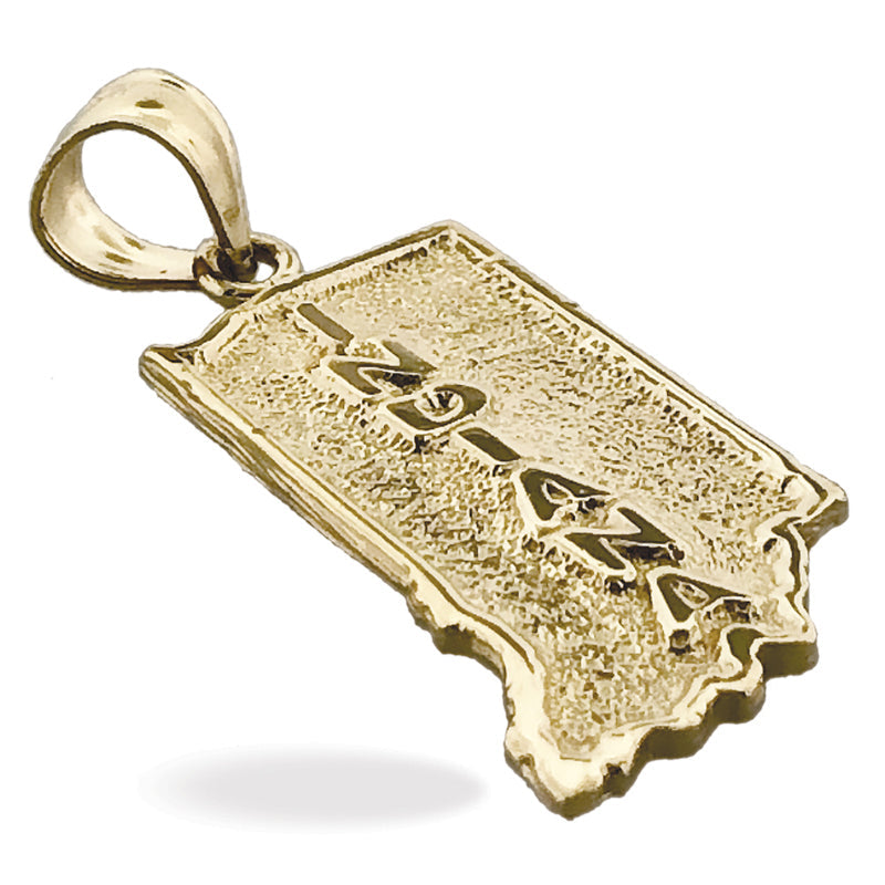 14K Gold Indiana Bundesstaat-Karte Charm