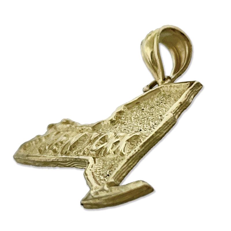 14K Gold New York State Karten-Anhänger