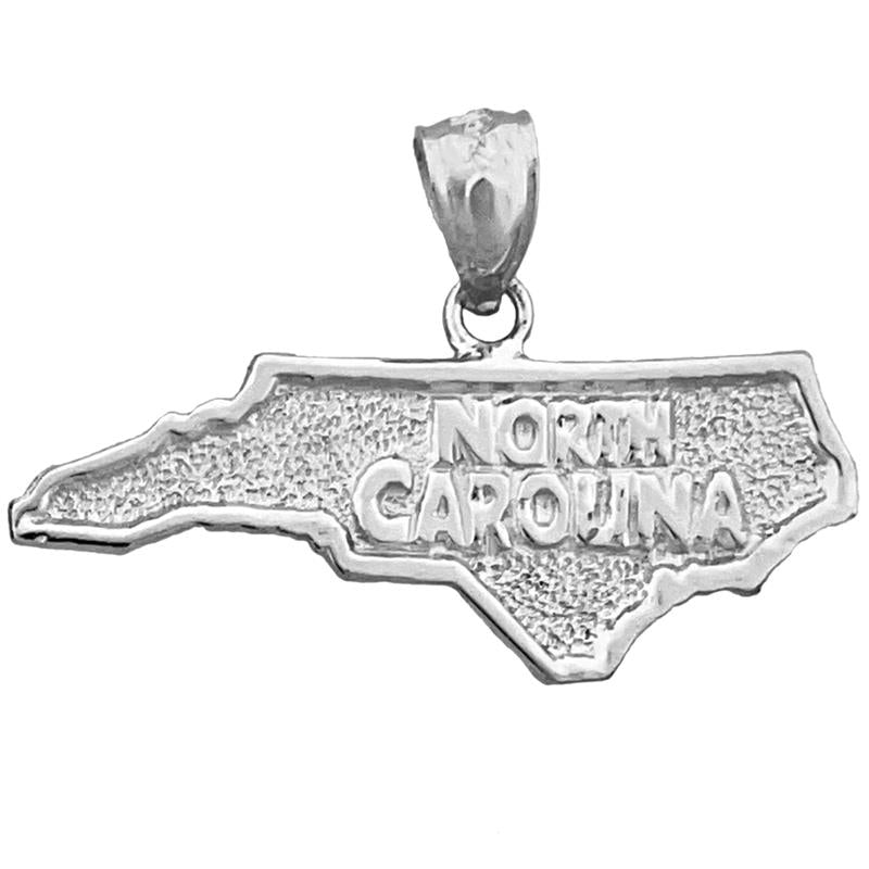 14K Gold Anhänger North Carolina Karte