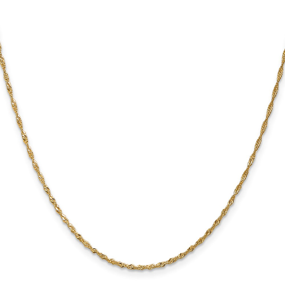 10K 1.3 Mm Singapurkette Halskette