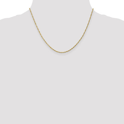 10K 1.3 Mm Singapurkette Halskette