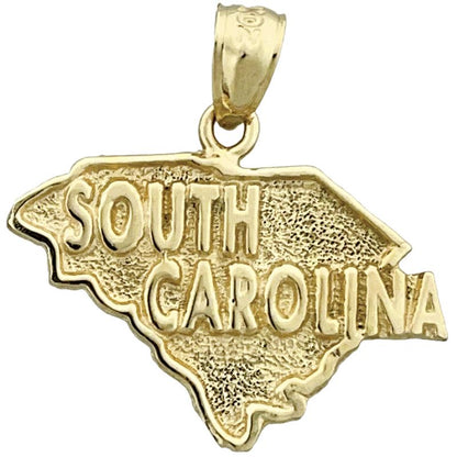 14K Gold Anhänger South-Carolina-Landkarte
