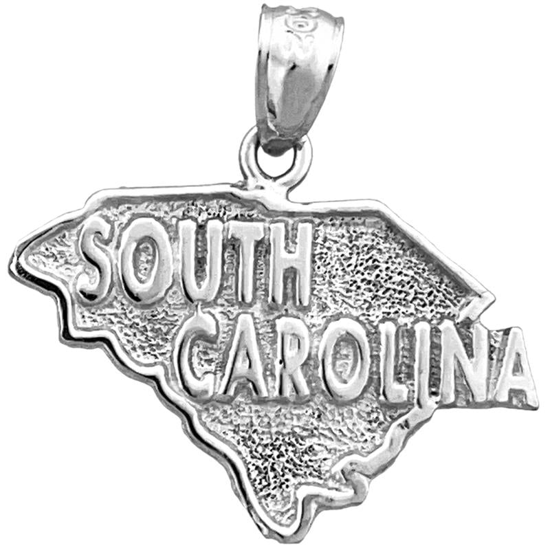 14K Gold Anhänger South-Carolina-Landkarte