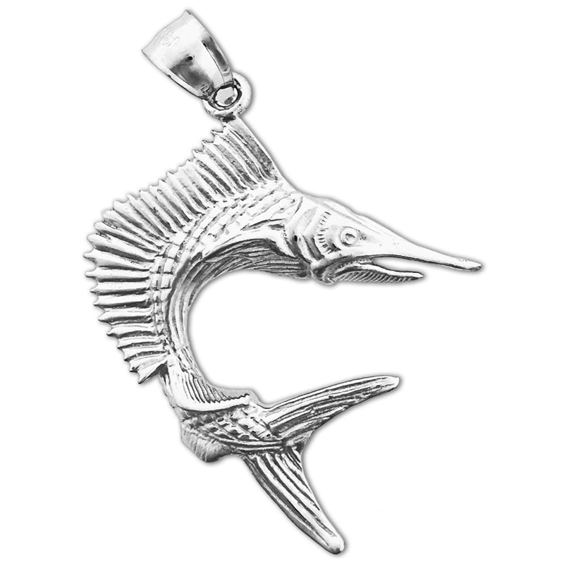 14K Gold 3-D-Segelfisch-Anhänger