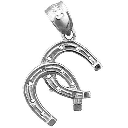 14K Gold Doppel-Hufeisen-Charm