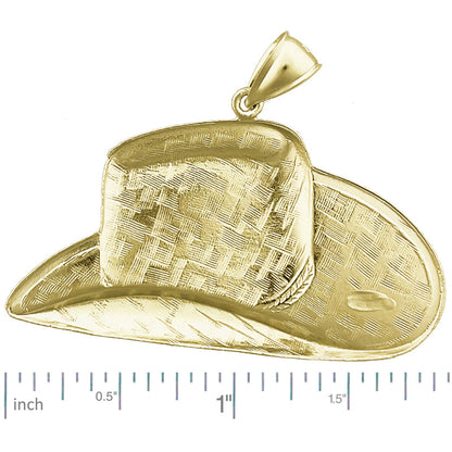 14K Gold Cowboyhut-Anhänger