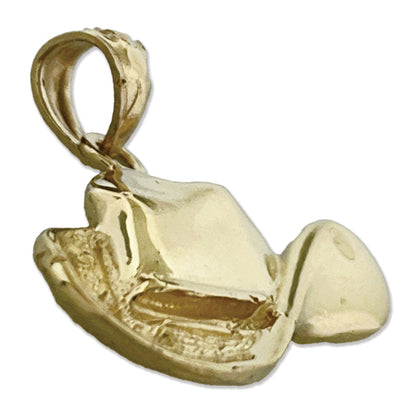 14K Gold Westernstil-Cowboyhut-Anhänger