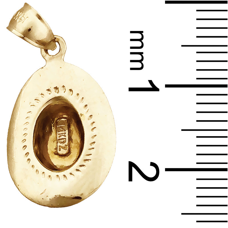 14K Gold 3D Cowboyhut-Charm