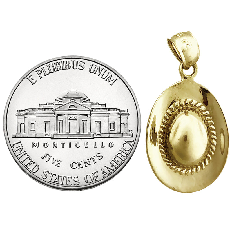 14K Gold 3D Cowboyhut-Charm