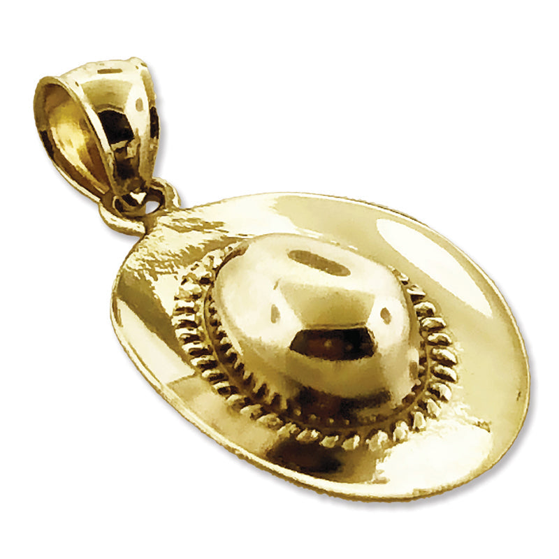 14K Gold 3D Cowboyhut-Charm