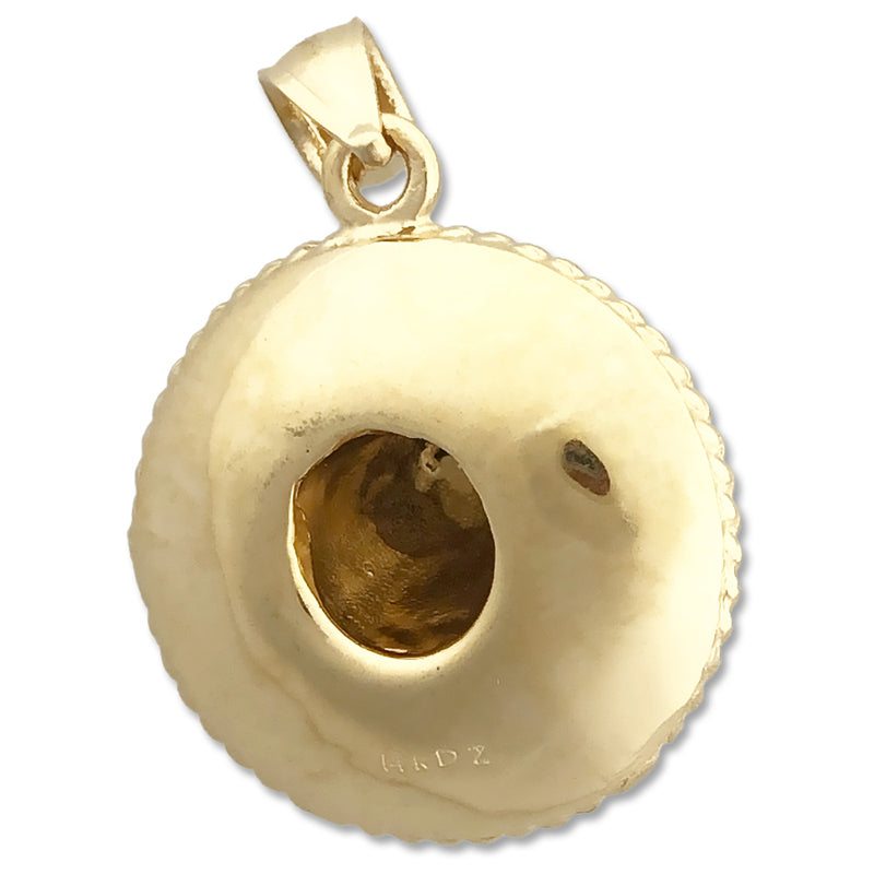 14K Gold 3D-Sombrero Mexikanischer Hut-Anhänger