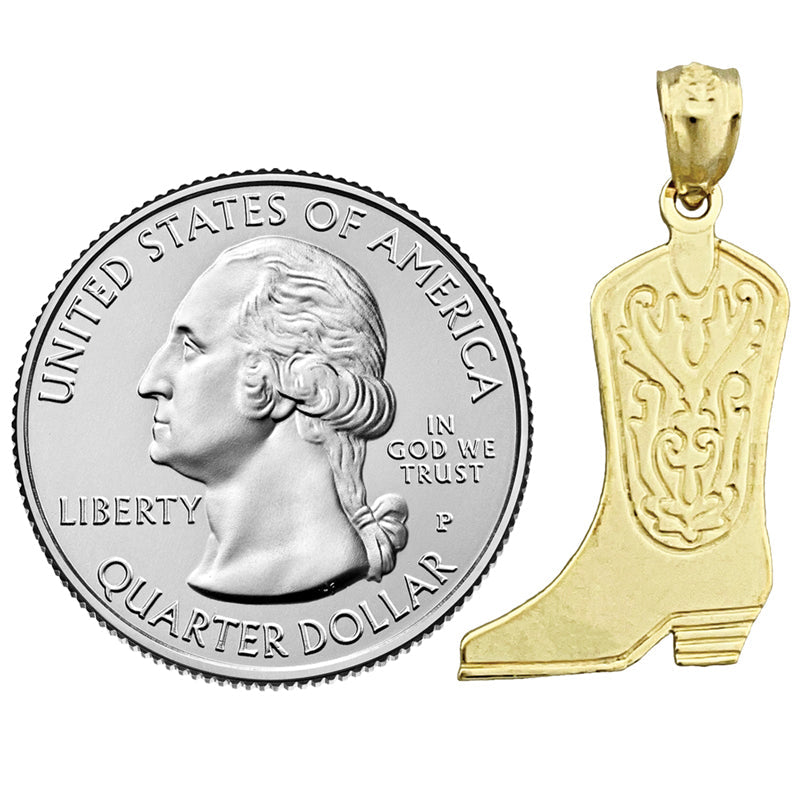 585 Gold Cowboystiefel-Charm