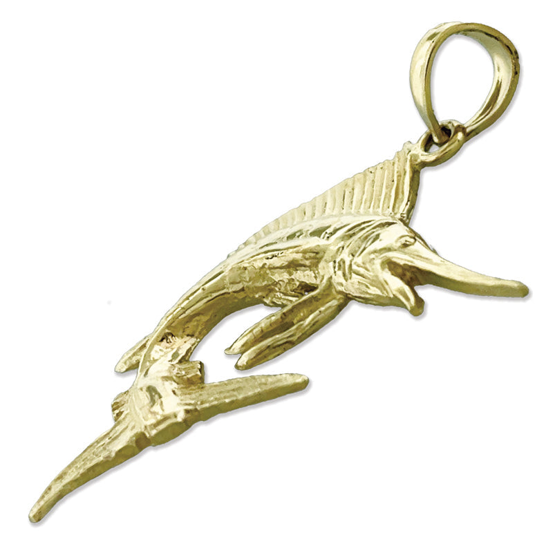 Sealife-Segelfisch-Anhänger aus 14K Gold