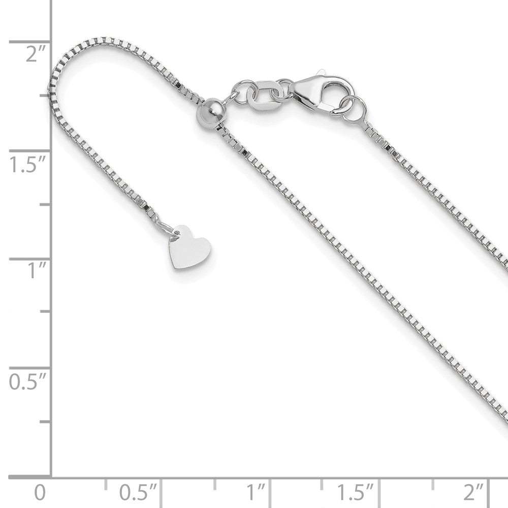 10K Weißgold Verstellbar.9mm Venezianer Halskette