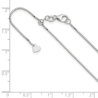 10K Weißgold Verstellbar.9mm Venezianer Halskette