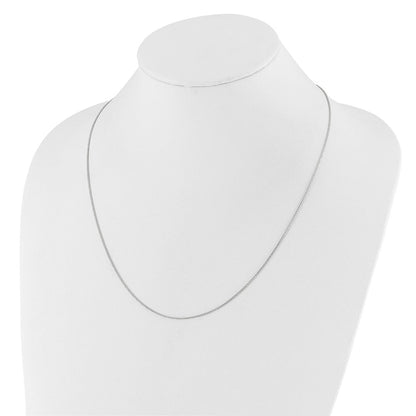 10K Weißgold Verstellbar 1mm Weizen Halskette