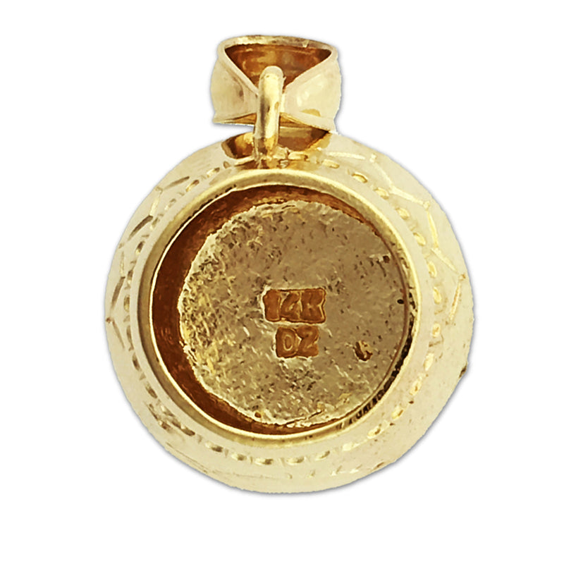14K Gold 3D Indianer-Keramik-Charm