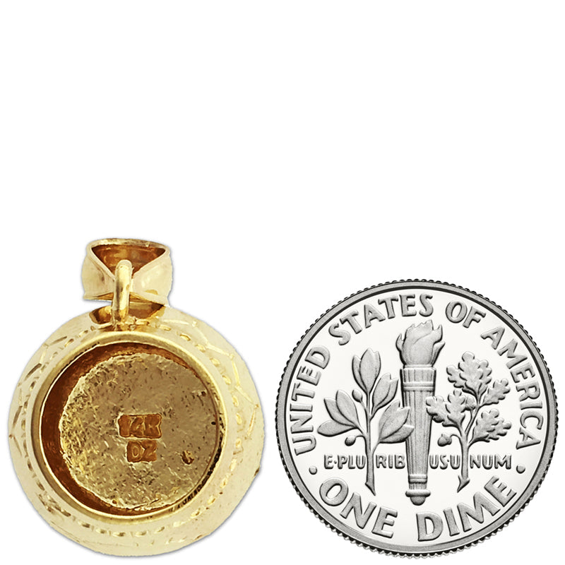 14K Gold 3D Indianer-Keramik-Charm
