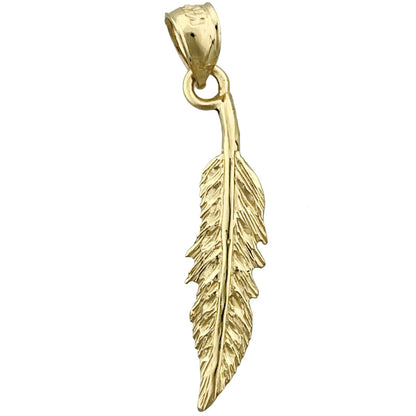 14K Gold Westernstil-Federanhänger