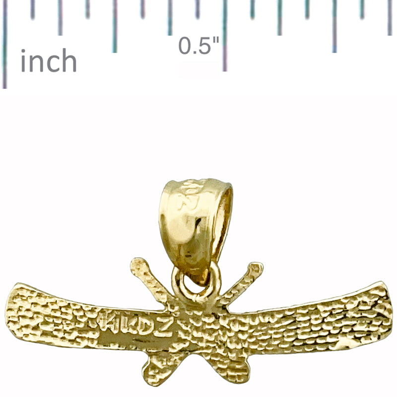 14K Gold Kanu mit Rudern Charm