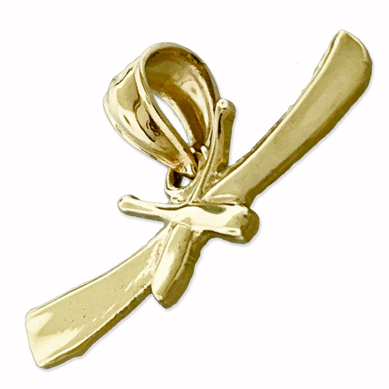 14K Gold Kanu mit Rudern Charm