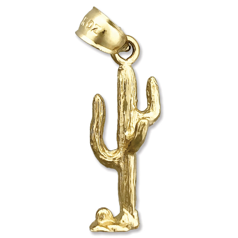 14K Gold 3-D-Saguaro-Kaktus-Charm