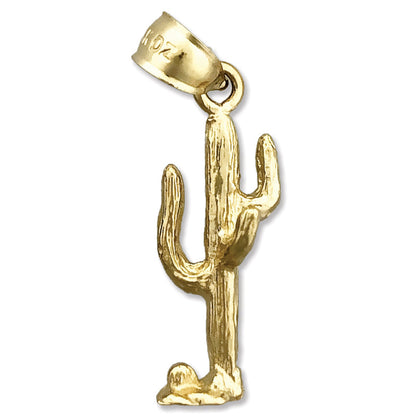 14K Gold 3-D-Saguaro-Kaktus-Charm