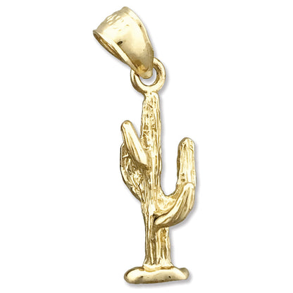 14K Gold 3-D Kaktus-Charm