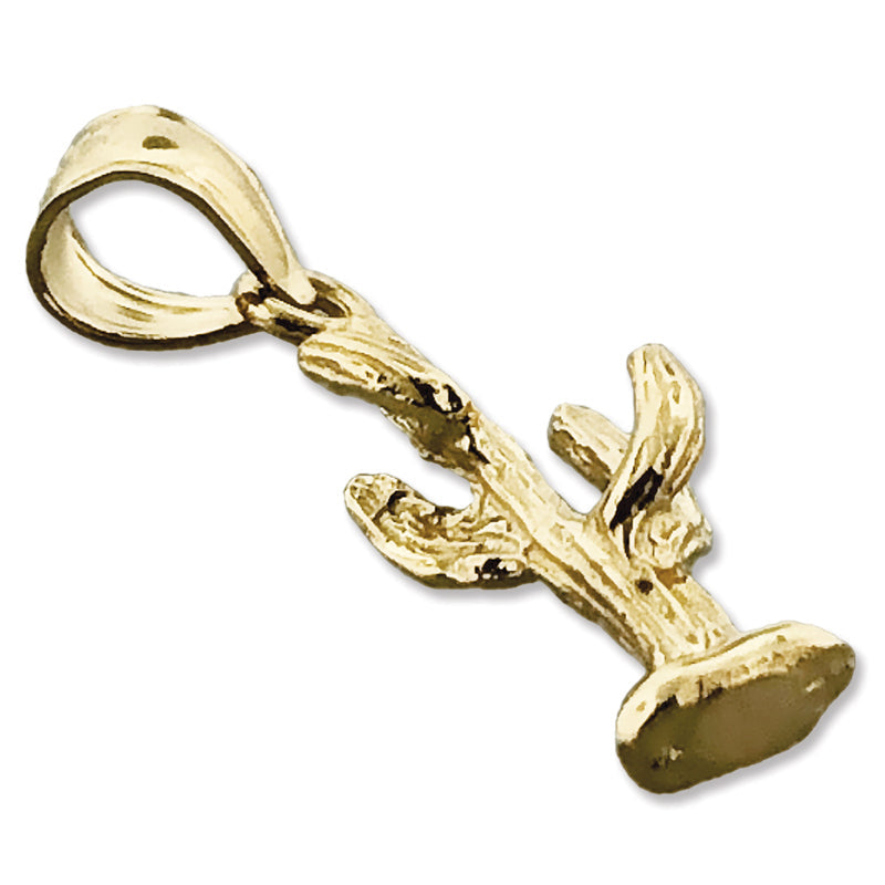 14K Gold 3-D Kaktus-Charm
