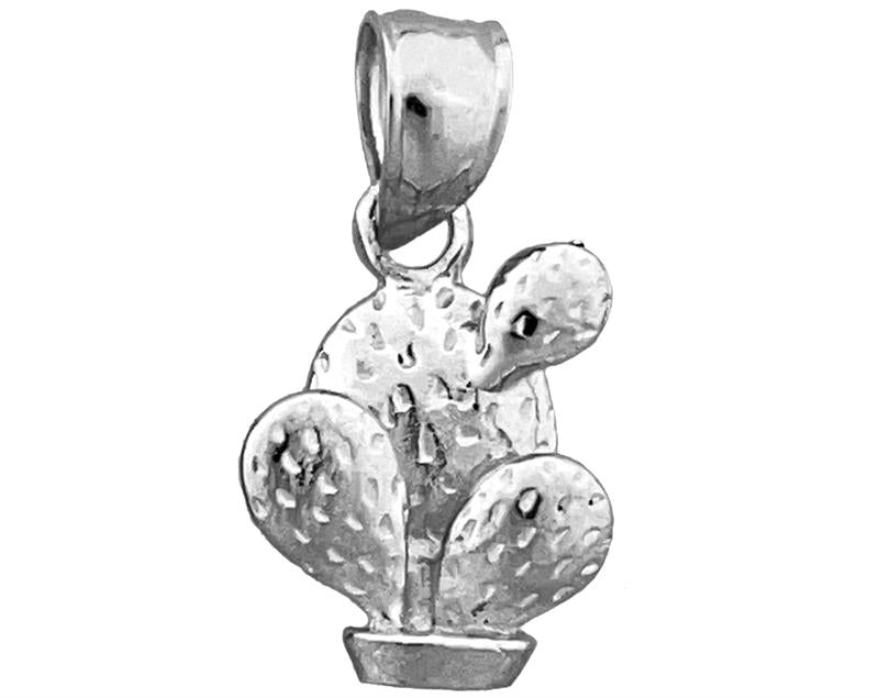 14K Gold 3D Kaktus-Charm in Fassform