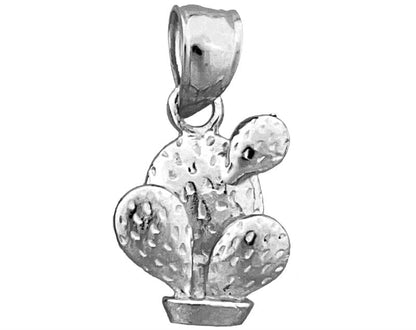 14K Gold 3D Kaktus-Charm in Fassform