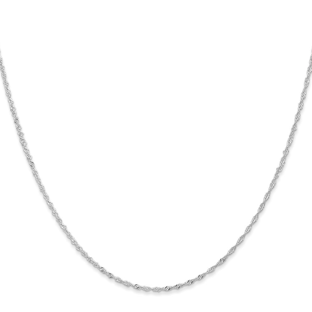 10K Weißgold 1mm Singapurkette Halskette