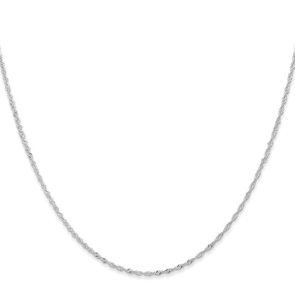 10K Weißgold 1mm Singapurkette Halskette