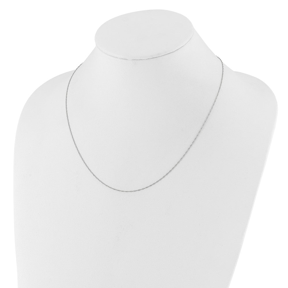 22 Zoll 10K Weißgold Verstellbar 1mm Singapurkette Halskette