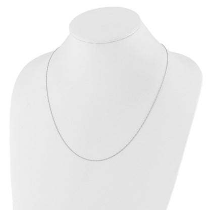 22 Zoll 10K Weißgold Verstellbar 1mm Singapurkette Halskette