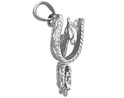 14K Gold 3-D Cowboy-Sporen-Charm