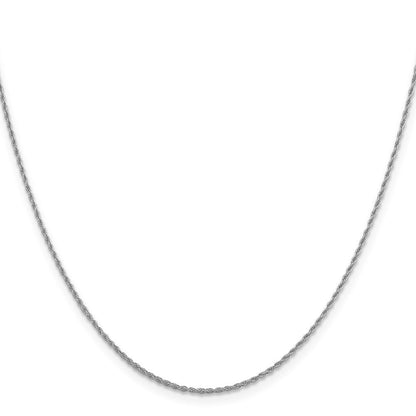 14K Weißgold 1.3mm Loose Kordel Halskette